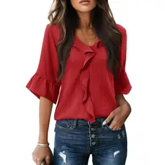 TIOZONEY - Blusa informal para mujer