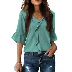 TIOZONEY - Blusa informal para mujer