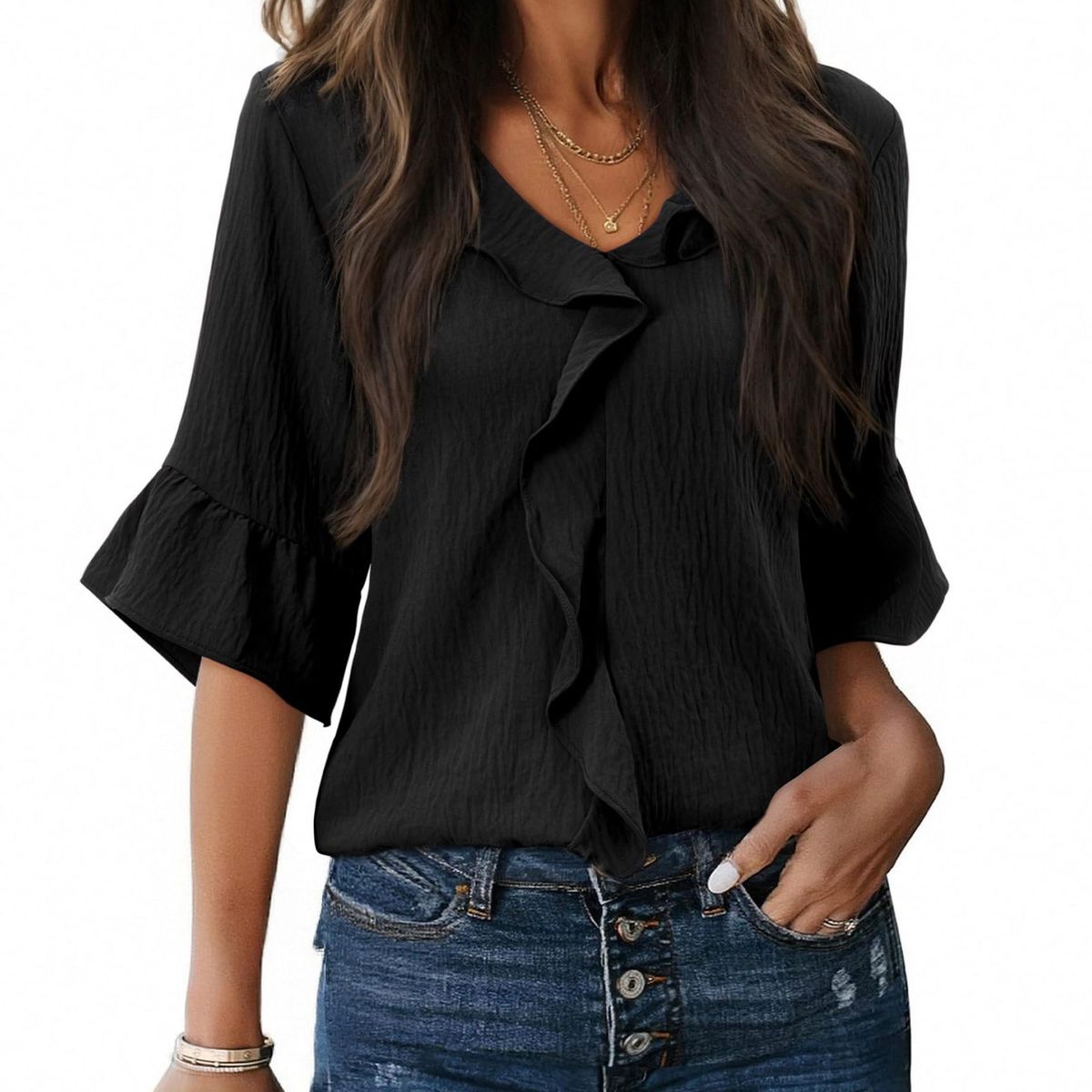 TIOZONEY - Blusa informal para mujer