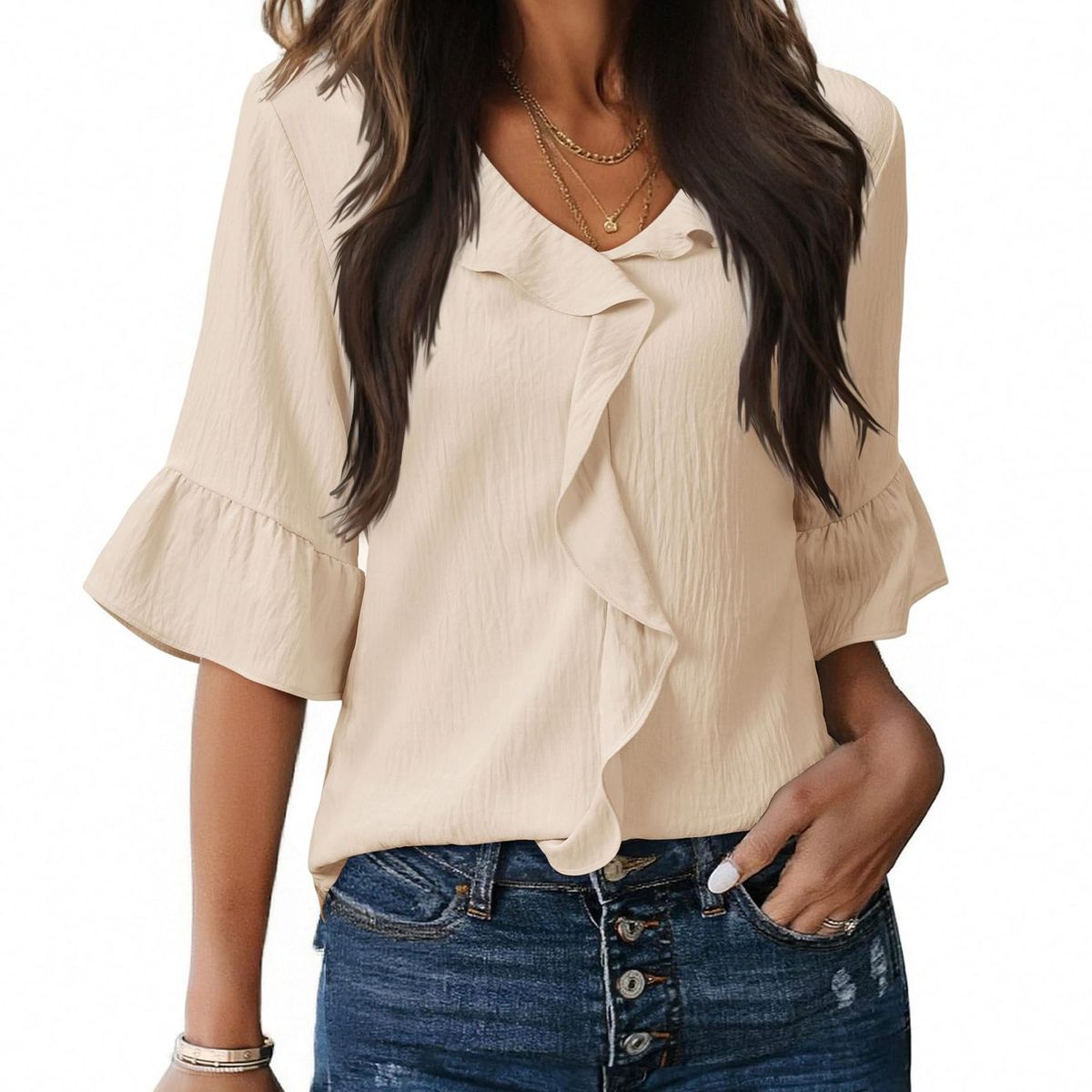 TIOZONEY - Blusa informal para mujer