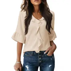 TIOZONEY - Blusa informal para mujer