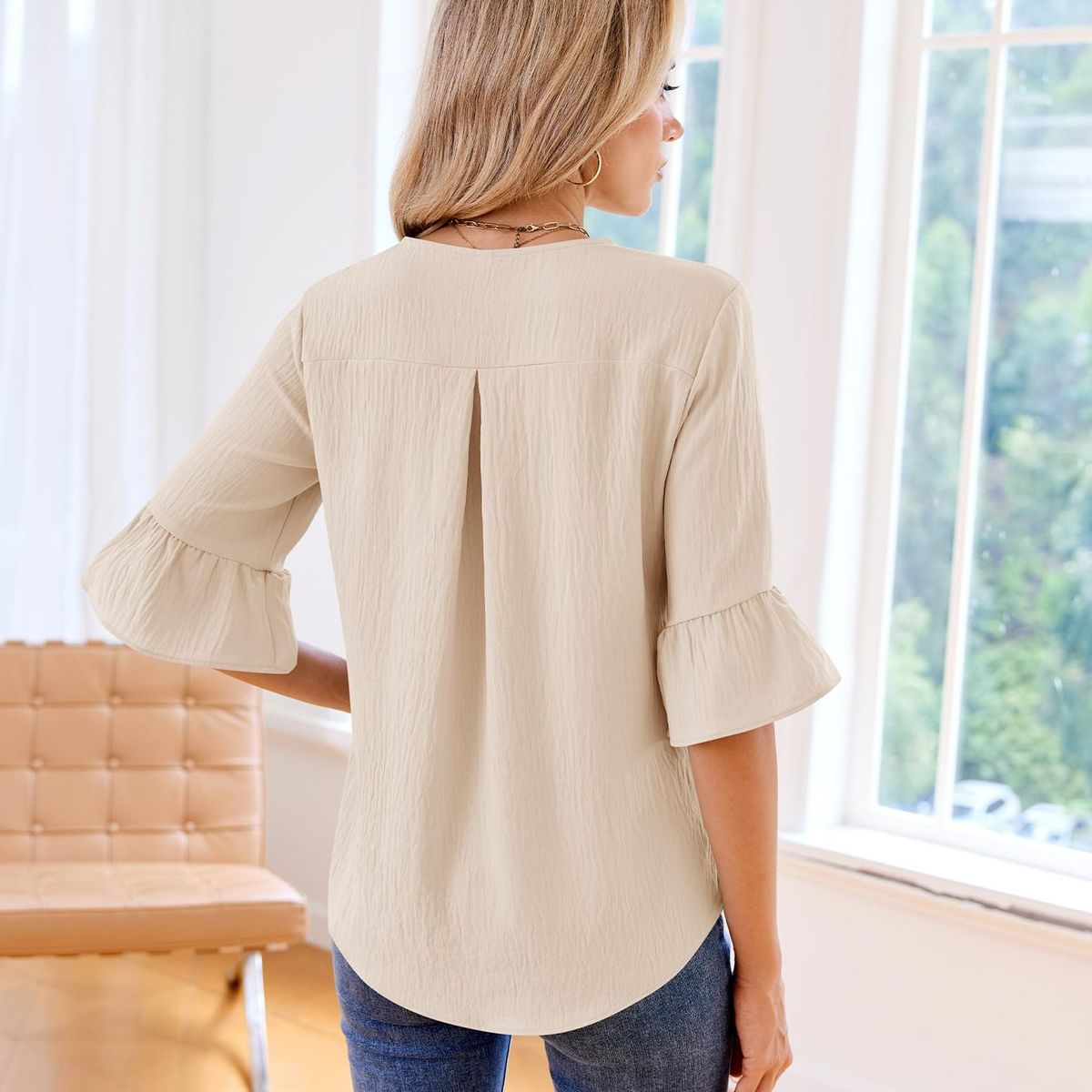 TIOZONEY - Blusa informal para mujer