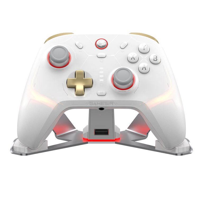GAMESIR Control Inalámbrico Cyclone 2 para PC Steam Switch iOS Android con Base - Blanco