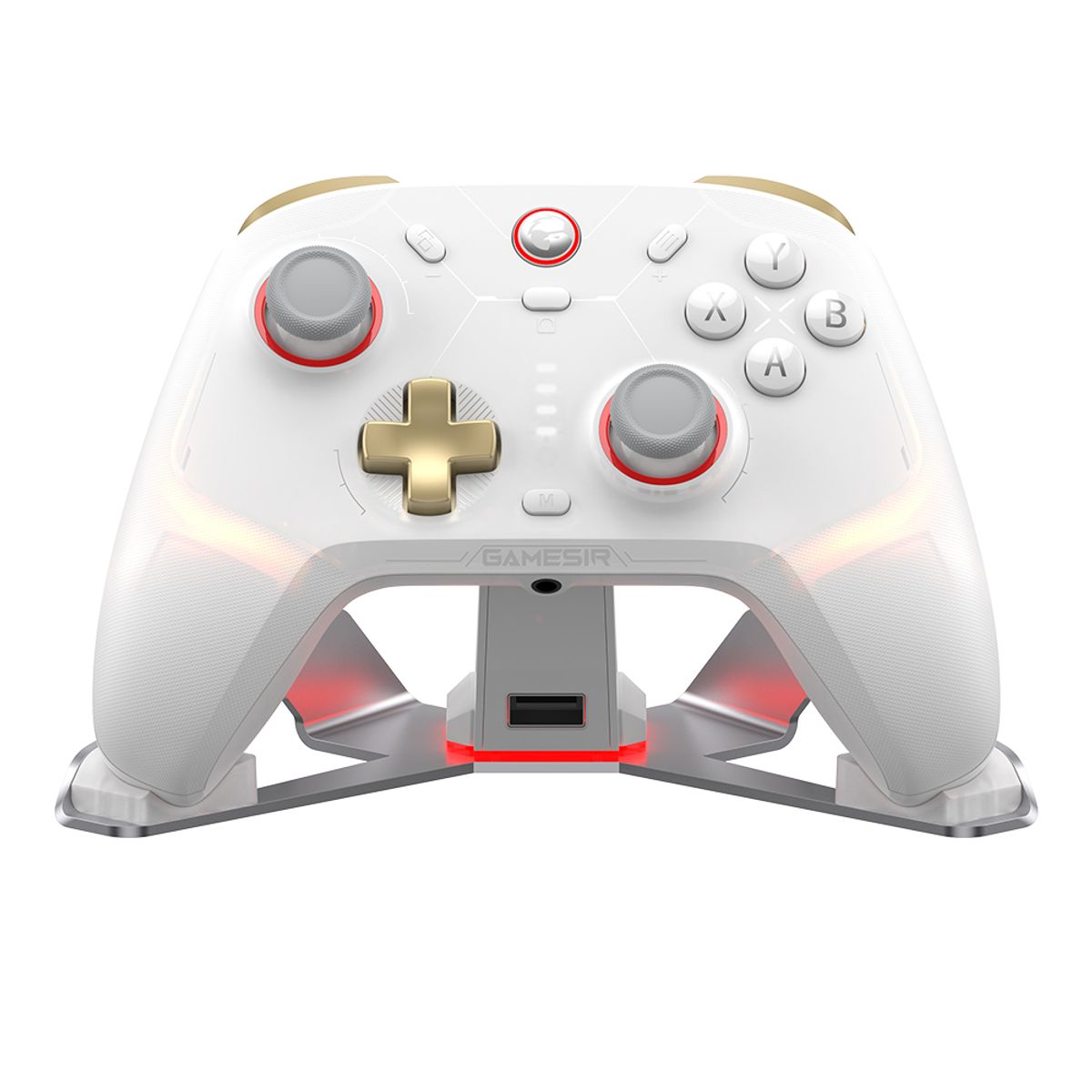 GAMESIR - Control Inalámbrico Gamesir Cyclone 2 para PC Steam Switch iOS Android con Base - Blanco