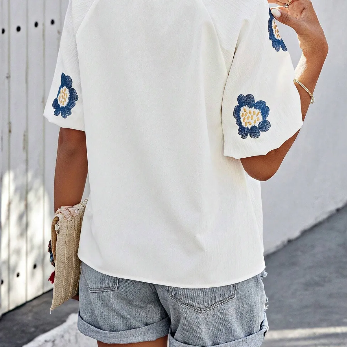 TIOZONEY - Blusa holgada de color liso