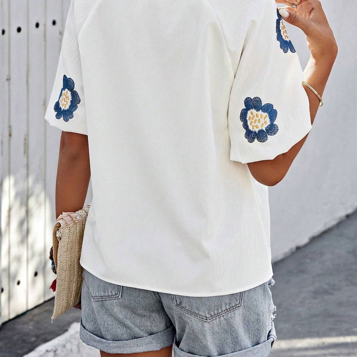 TIOZONEY - Blusa holgada de color liso