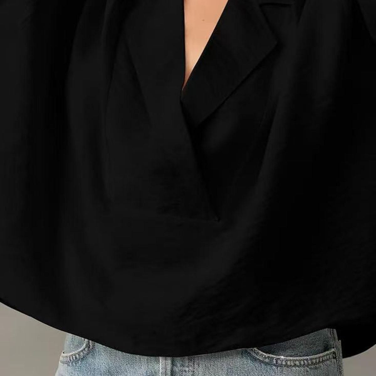 TIOZONEY - Blusa holgada de color liso