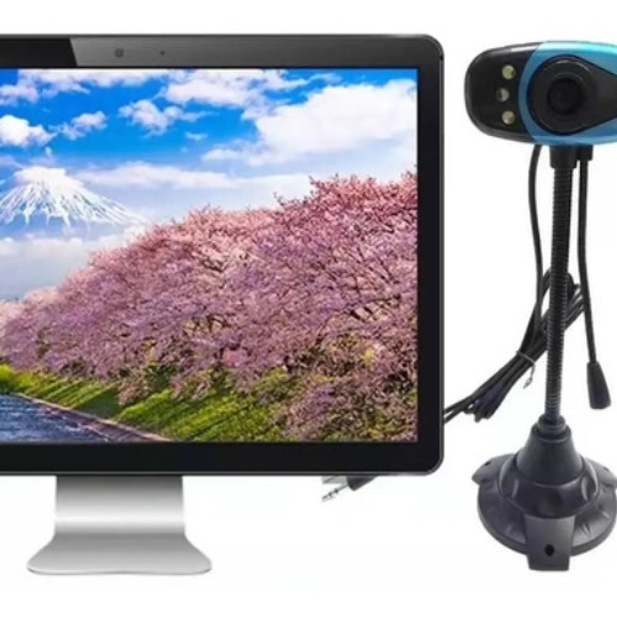 GENERICO - Cámara Webcam Teletrabajo Usb Con Micrófono Videoconferencia