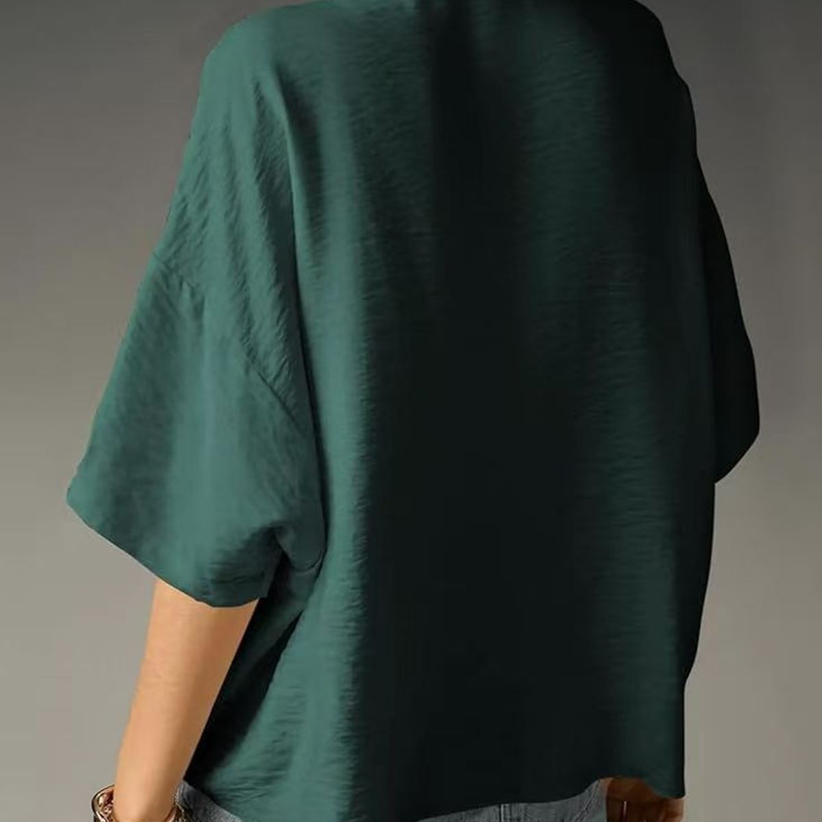 TIOZONEY - Blusa holgada de color liso