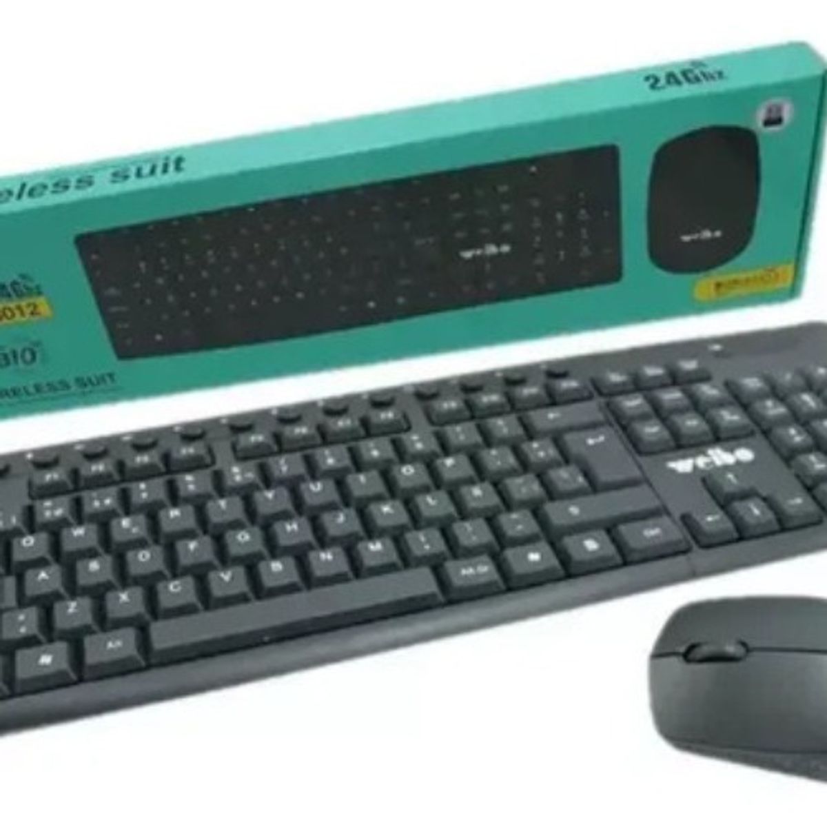 GENERICO - Combo Teclado Y Mouse Inalámbrico Weibo Wb-8012 1000 Dpi