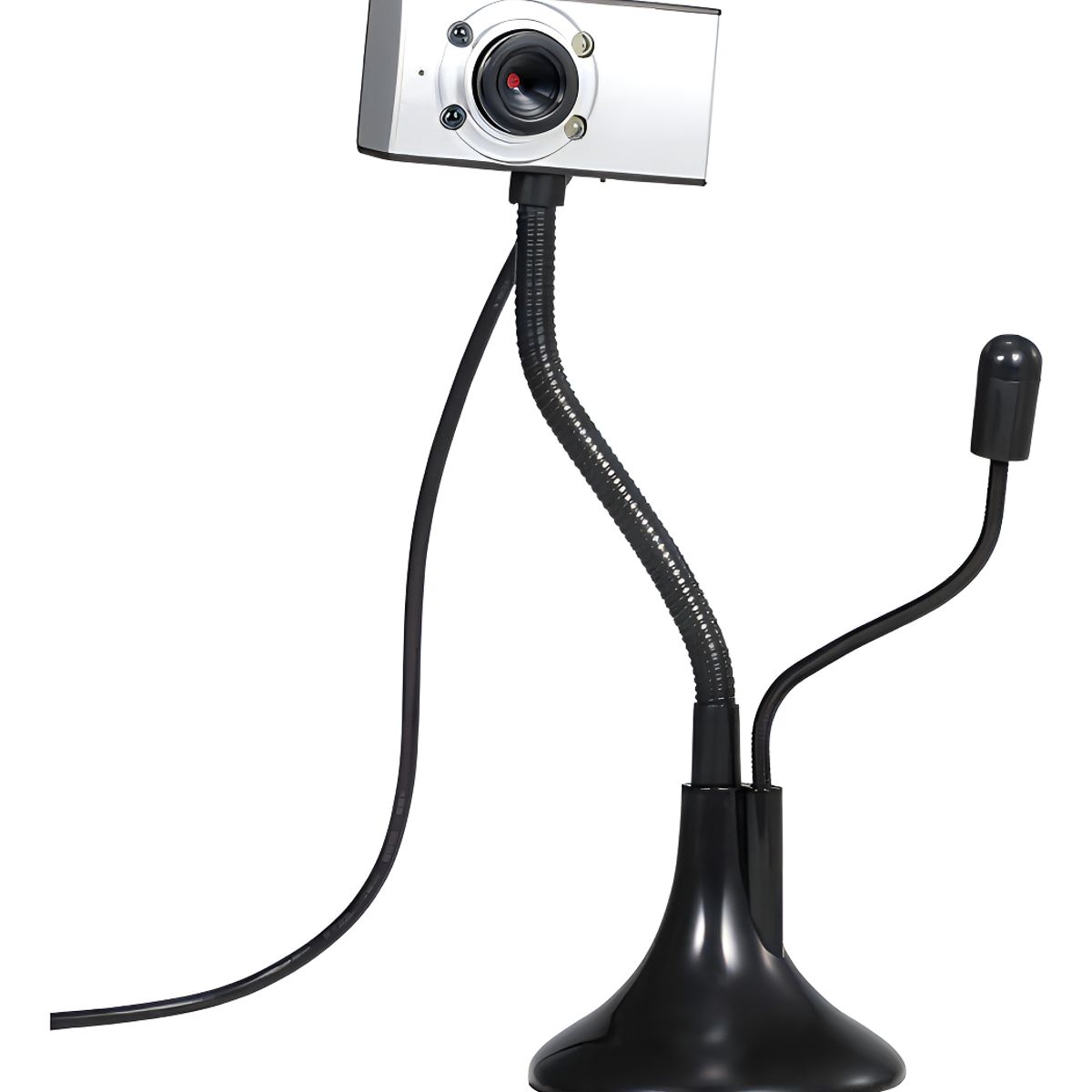 GENERICO - Cámara Webcam Gris USB Full HD 720p con Micrófono Teletrabajo Videoconferencia