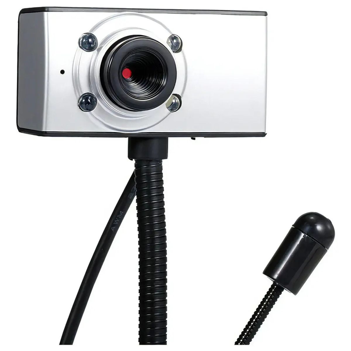 GENERICO - Cámara Webcam Gris USB Full HD 720p con Micrófono Teletrabajo Videoconferencia