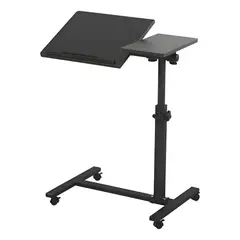 GENERICO - Mesa Notebook Cama Alzador Soporte Laptop Movil Ruedas Color Negro - 262638
