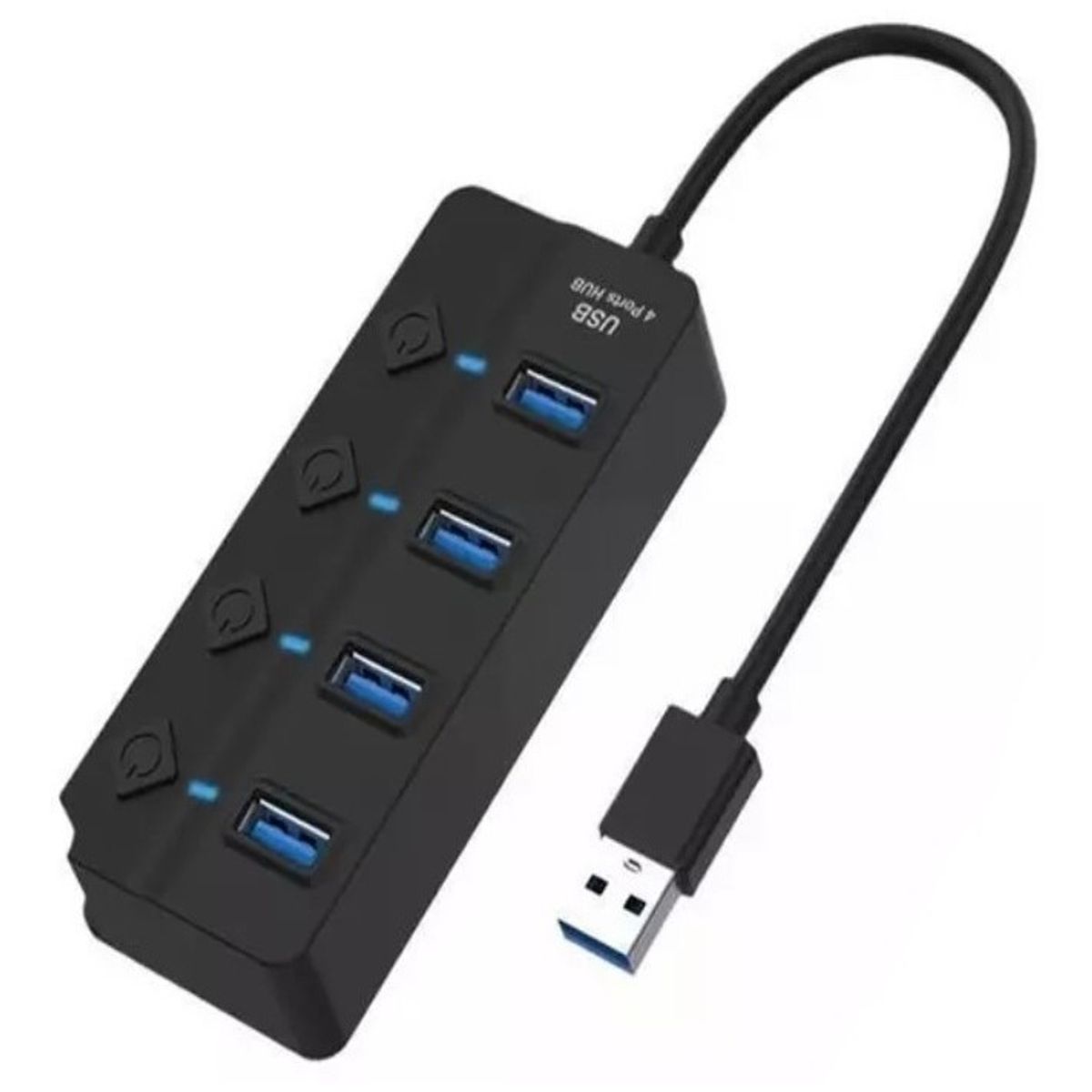 GENERICO - Hub Splitter Usb 3.0 A 4x Usb 3.0 Windows Mac Indicador Led