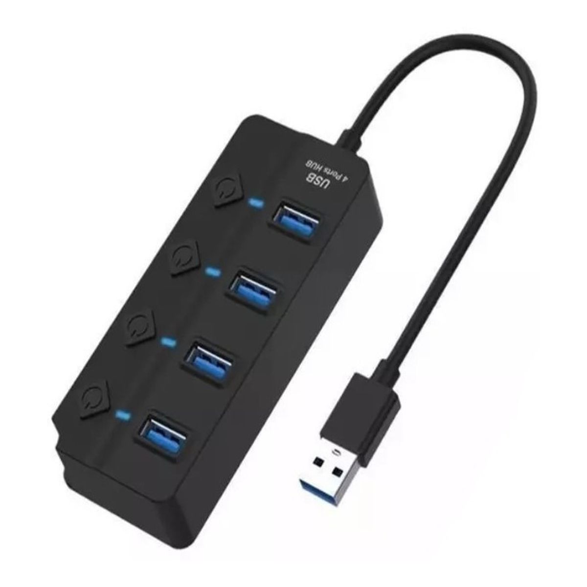 GENERICO - Hub Splitter Usb 3.0 A 4x Usb 3.0 Windows Mac Indicador Led