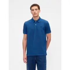 GAP - Polera Hombre Manga Corta Polo Azul