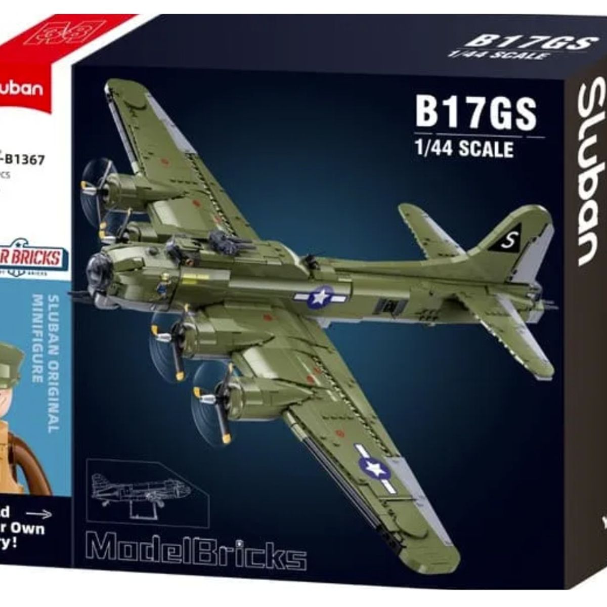 SLUBAN - Avión WWII Bombardero USAF B-17  compatible Lego