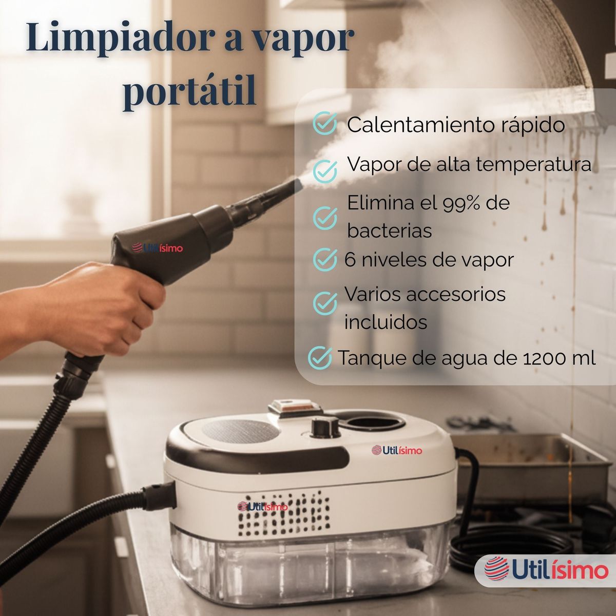 LINE - Limpiador De Vapor A Presión De Alta Temperatura 2500W de Potencia