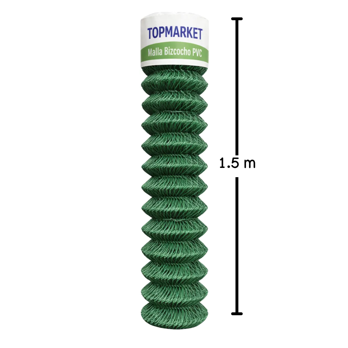 GENERICO - Malla Bizcocho PVC 1,5m rollo 25m
