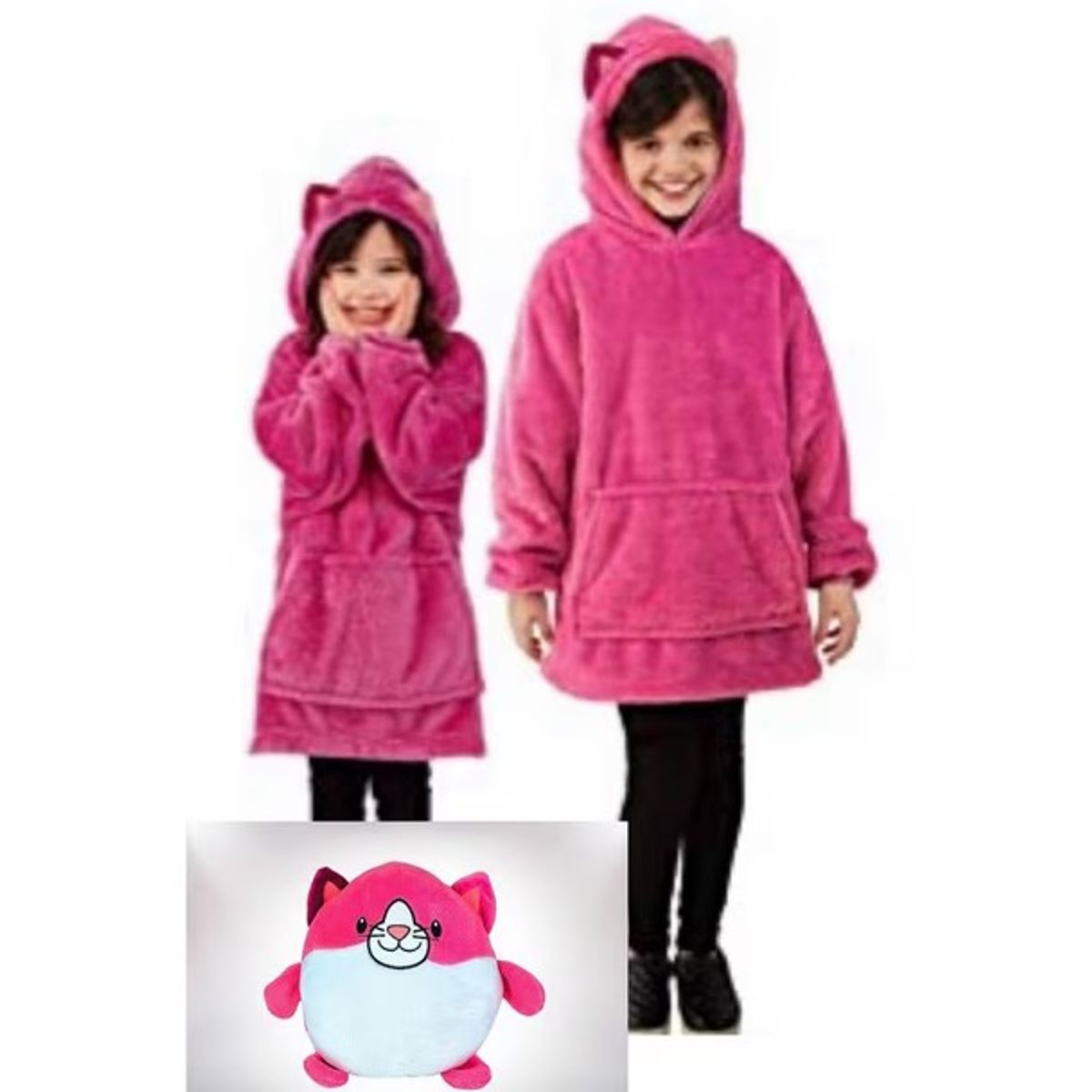 MOVI - Poleron Peluche Sherpa Infalntíl Unisex Rosado
