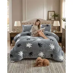 GENERICO - Cubrecama Plush 2 Plazas con Chiporro Extra Cálido - Térmico Suave