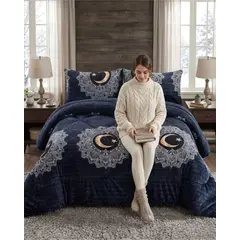 GENERICO - Cubrecama Plush 2 Plazas con Chiporro Extra Cálido - Térmico Suave