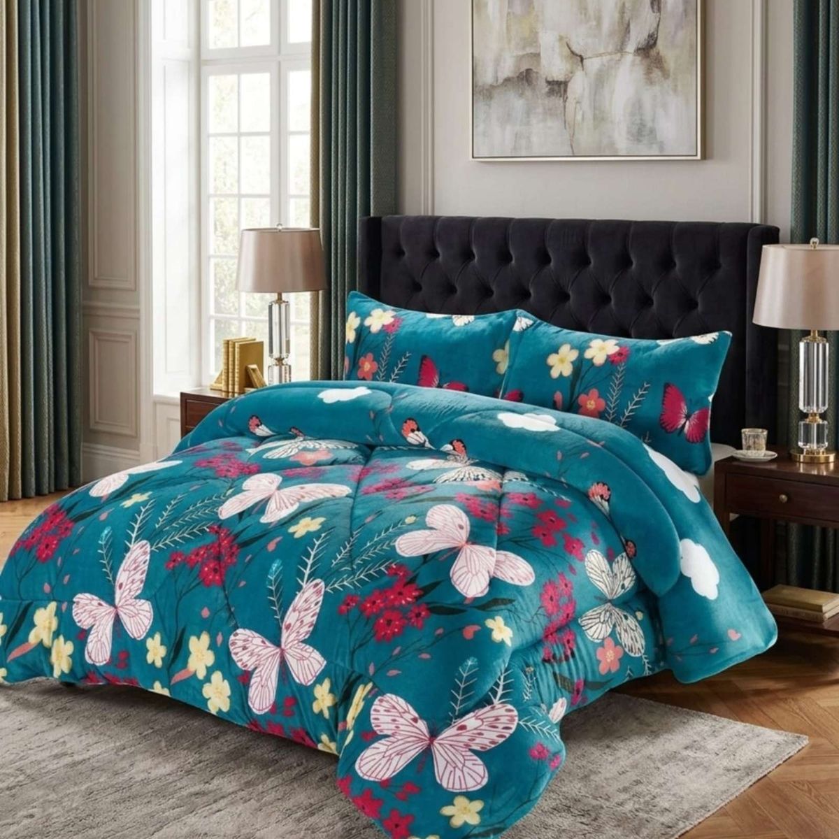 GENERICO - Cubrecama Plush 2 Plazas con Chiporro Extra Cálido - Térmico Suave