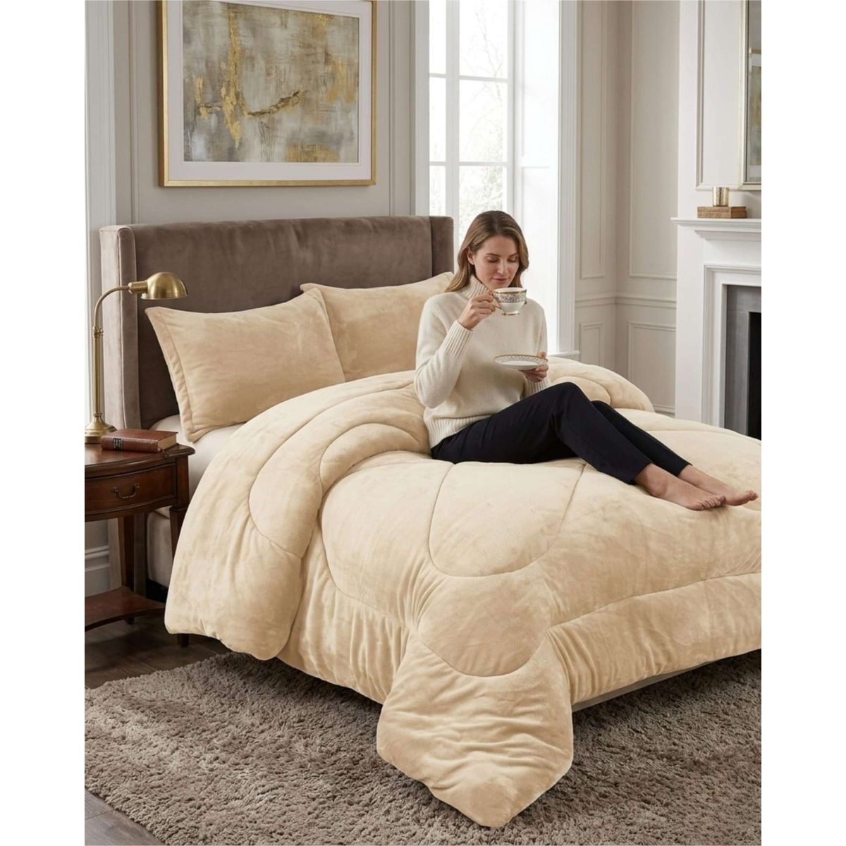 GENERICO - Cobertor Invierno 250x270 cm Plush y Chiporro King  Super King