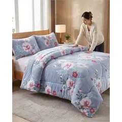 GENERICO - Cubrecama Plush 2 Plazas con Chiporro Extra Cálido - Térmico Suave