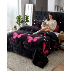 GENERICO - Cubrecama Plush 2 Plazas con Chiporro Extra Cálido - Térmico Suave