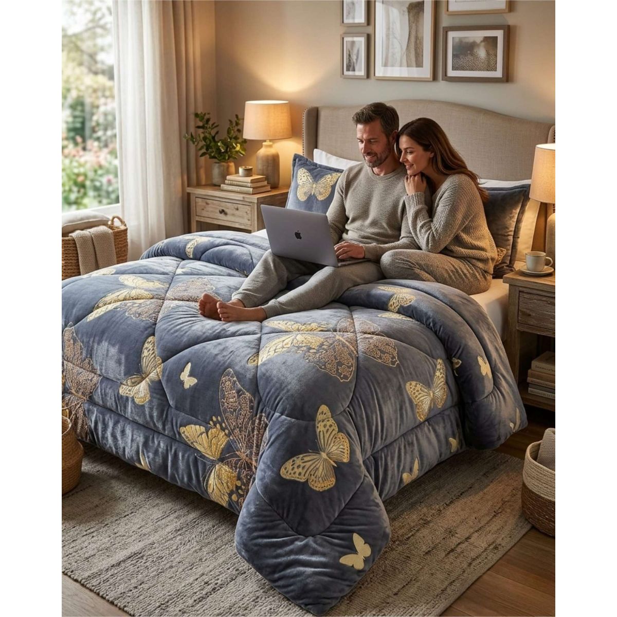 GENERICO - Cubrecama Plush 2 Plazas con Chiporro Extra Cálido - Térmico Suave