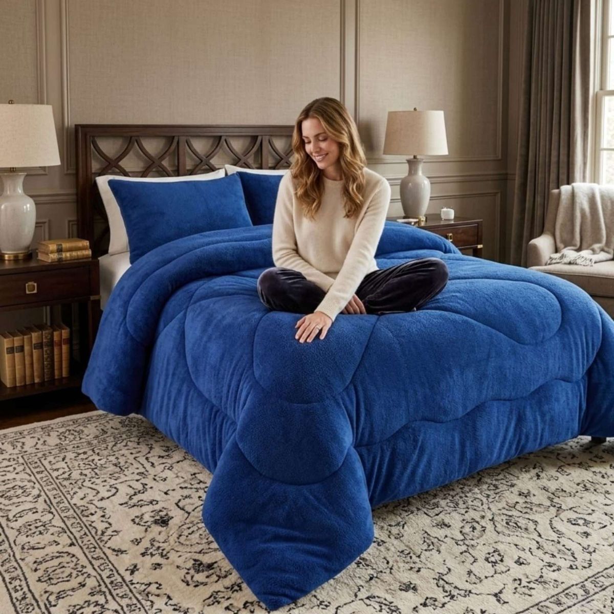 GENERICO - Cobertor Invierno 250x270cm Plush y Chiporro King  Super King