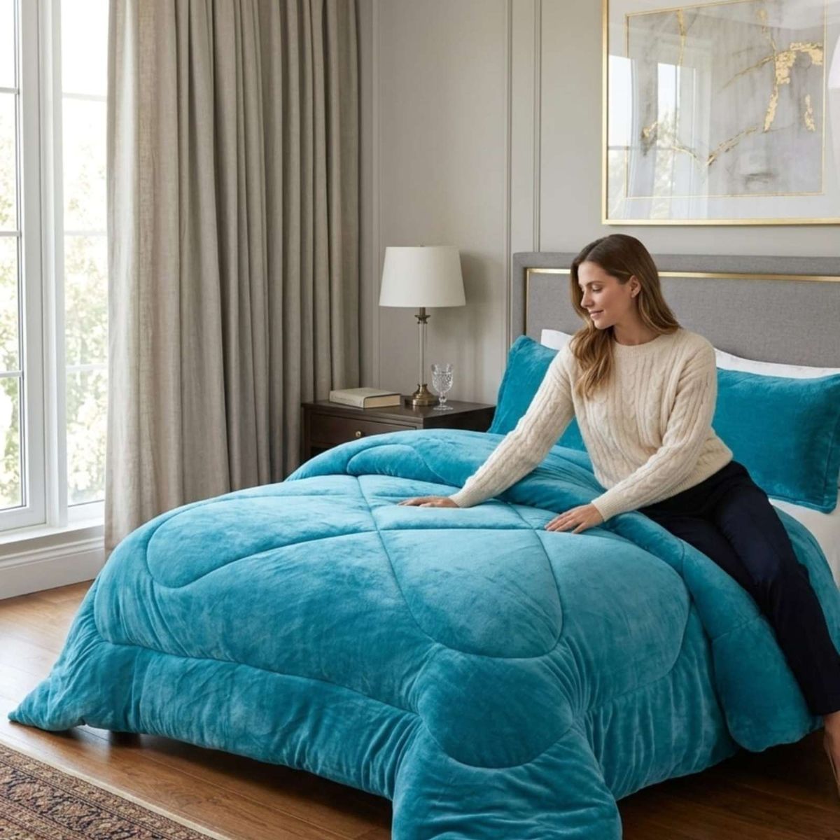 GENERICO - Cobertor Invierno 250x270 cm Plush y Chiporro King  Super King