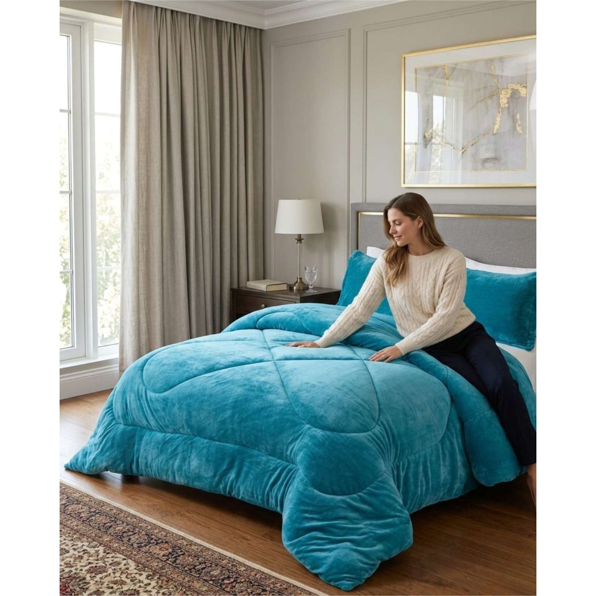 GENERICO - Cobertor Invierno 250x270 cm Plush y Chiporro King  Super King