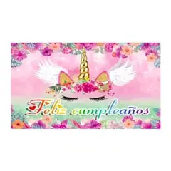 GENERICO - Fondo de unicornio feliz cumpleaños 80x125cm
