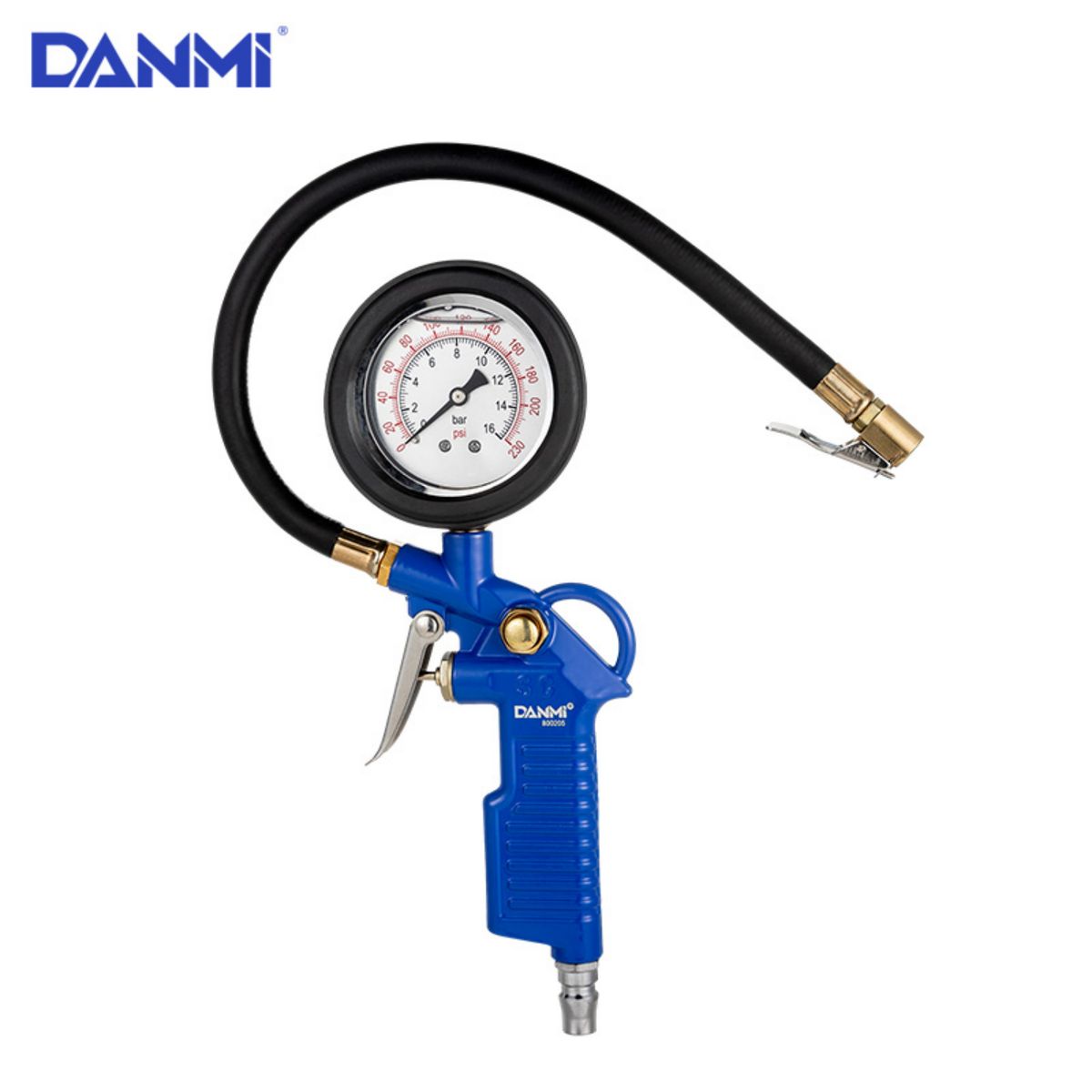 DANMI - Inflador Medidor De Presión Manometro  0,8 Mpa 1/4 Danmi