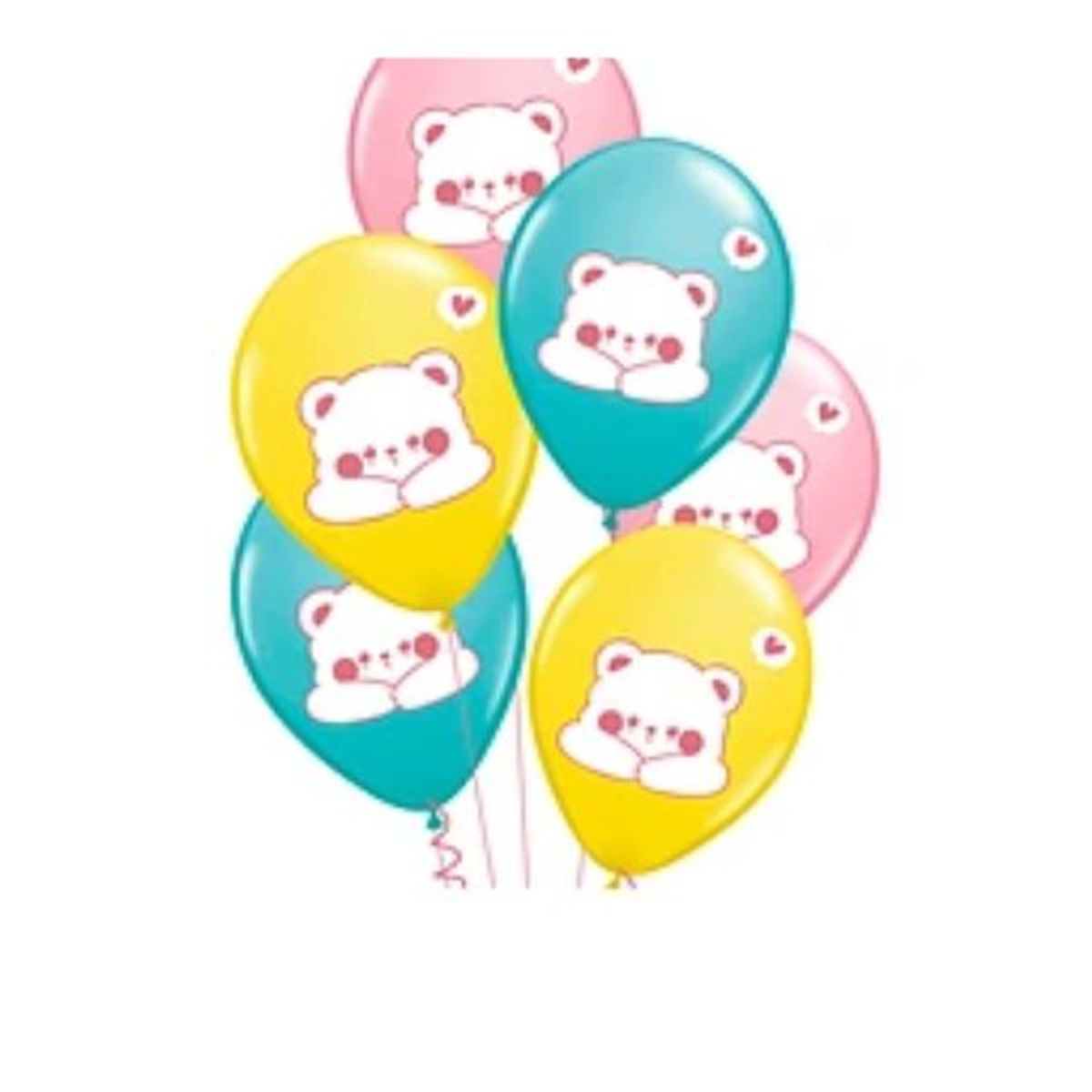 GENERICO - Set globos latex de oso 6pcs