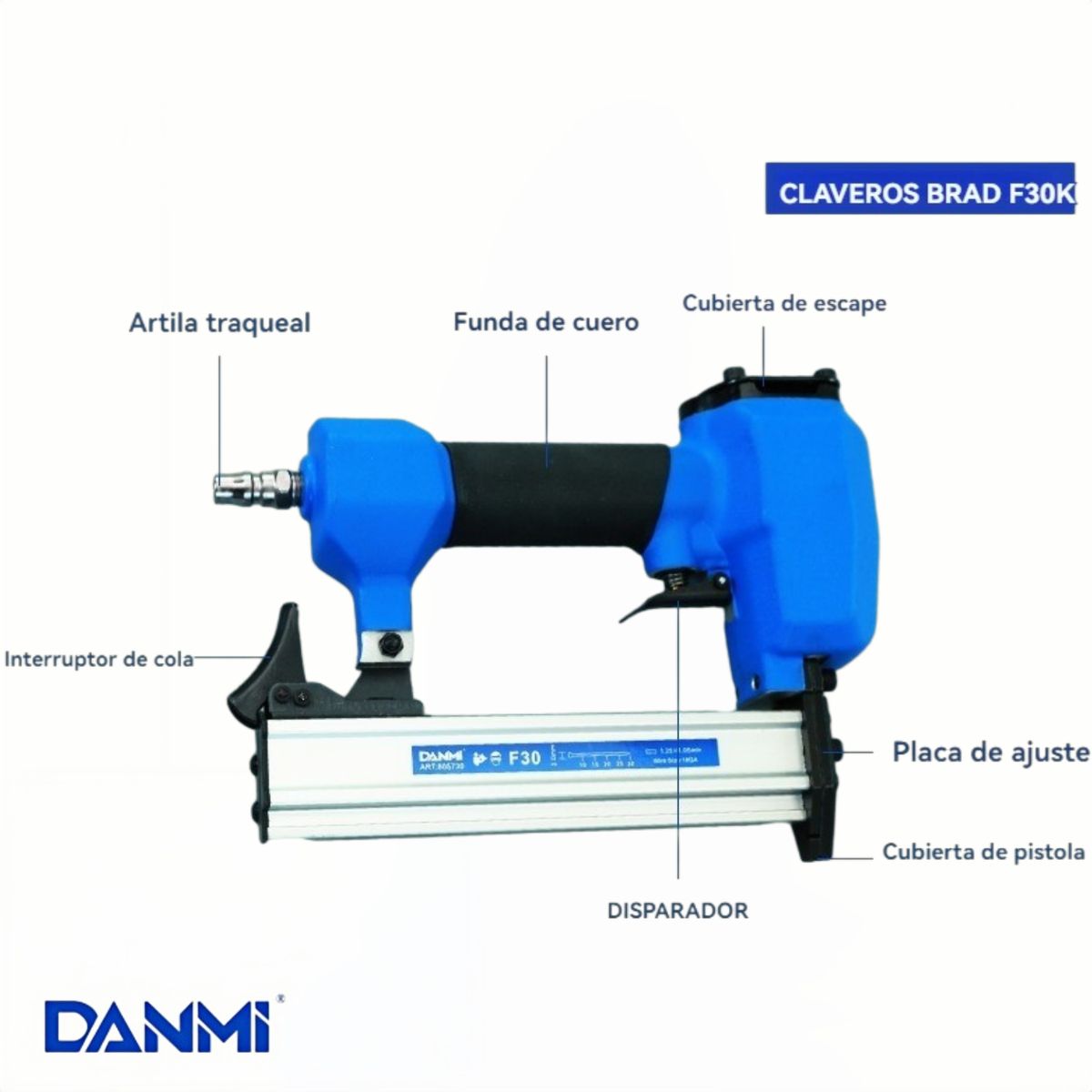 DANMI - Clavadora Neumatica Profesional 10-30 Mm Danmi