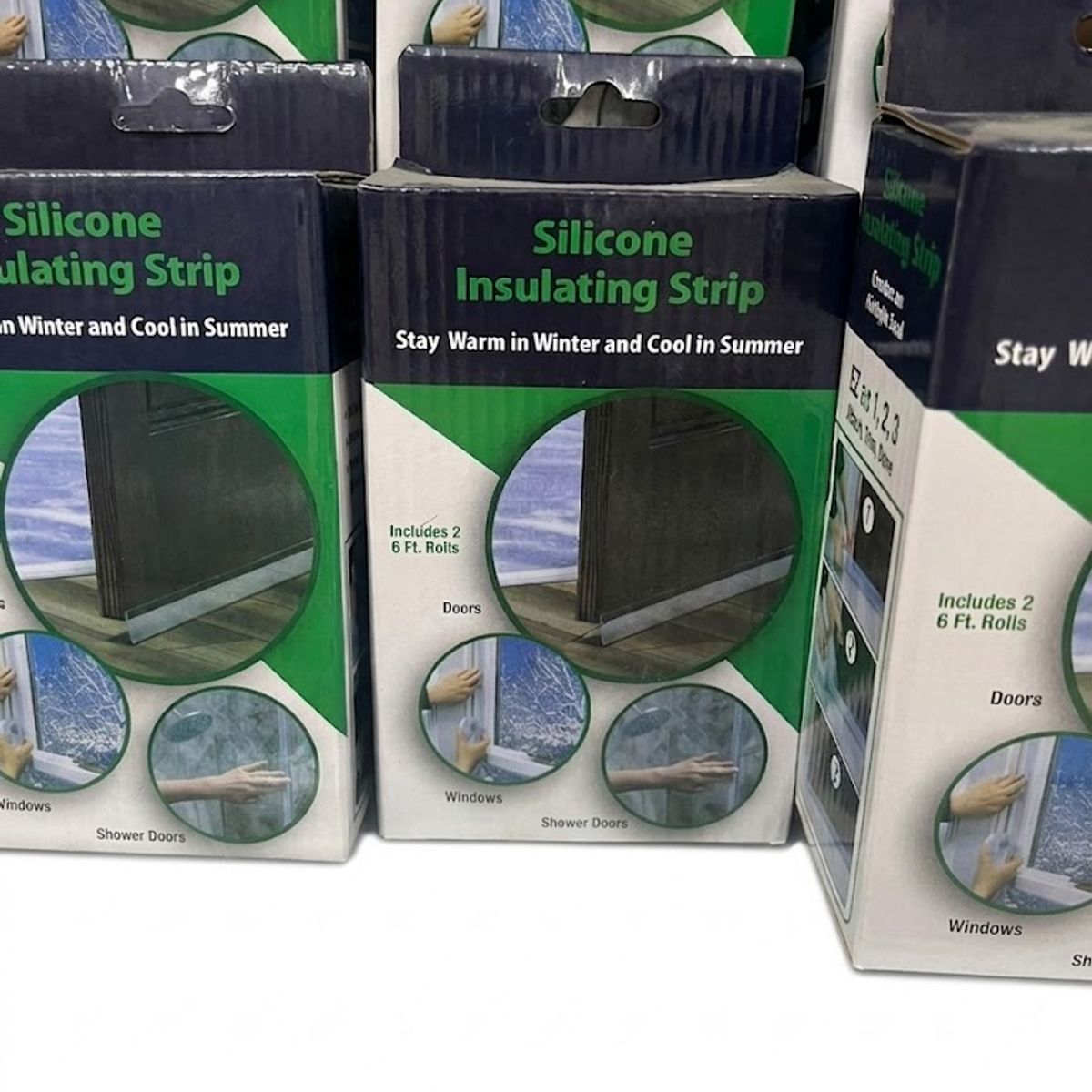 GENERICO - Pack 2 Sellos Silicona Autoadhesivos Aislantes Puerta