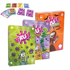 GENERICO - Pack Completo Juegos De Mesa Juguete Virus 1+2+halloween