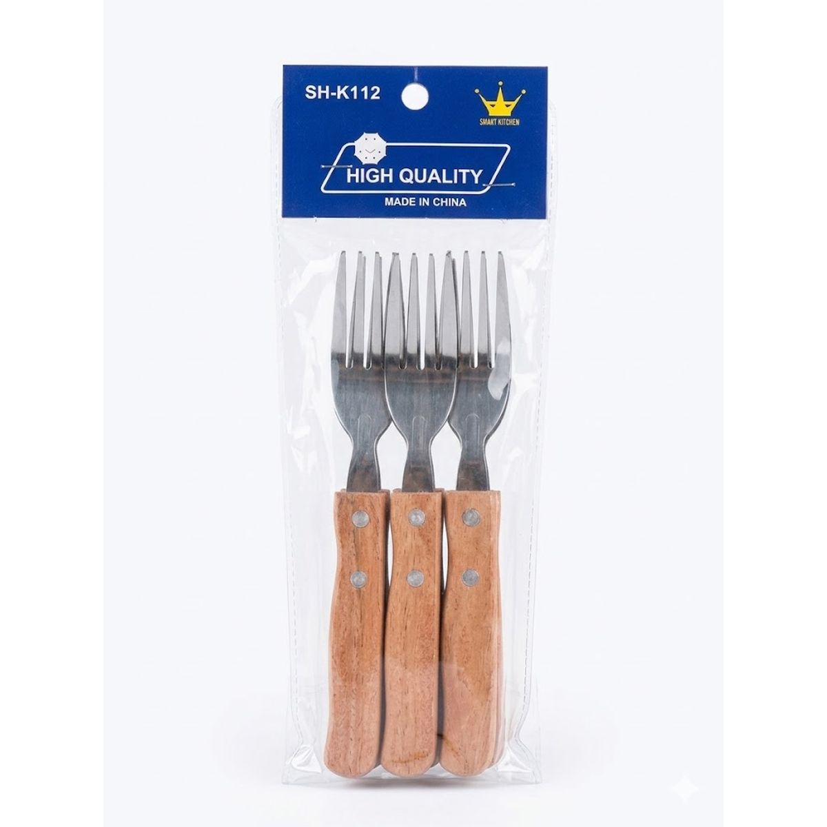 GENERICO - Juego De Cubiertos Tenedores Mango De Madera