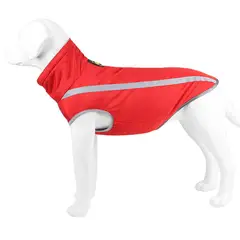 KINDA NICE - Chaqueta Para Exteriores Para Perros Reflexivo Invierno Rojo 3XL