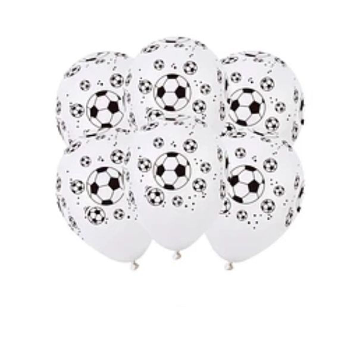 GENERICO - Set de globos de latex futbol 6pcs