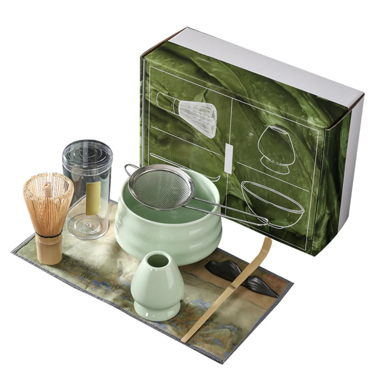 KINDA NICE - Set De Té Matcha Estilo Japonés Con Batidor, Filtro Y Tazón