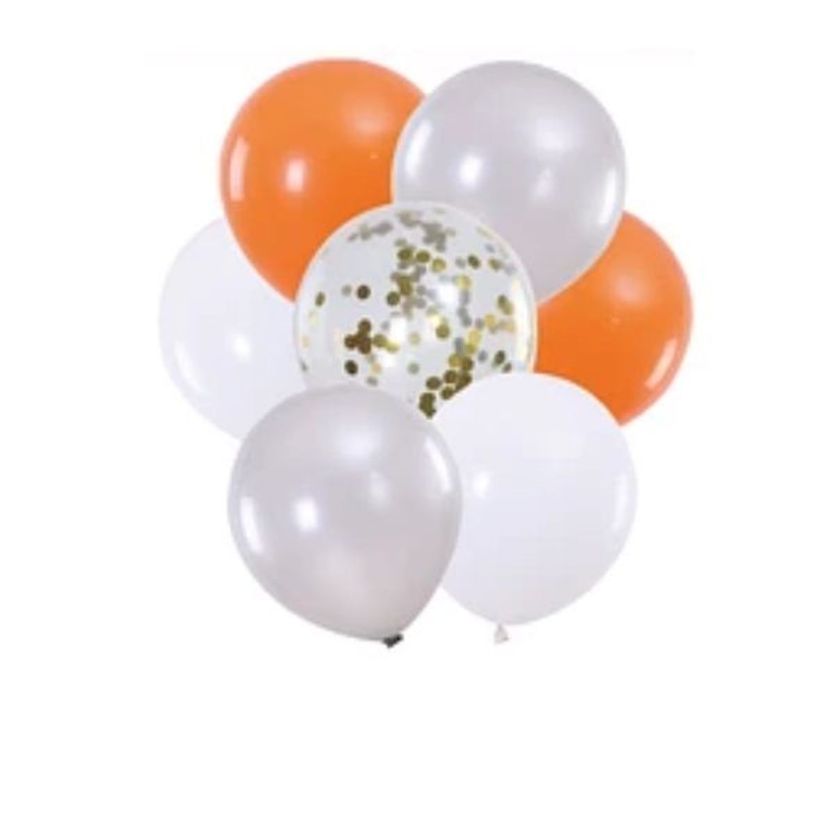 GENERICO - Set de globos anaranjado 7pcs