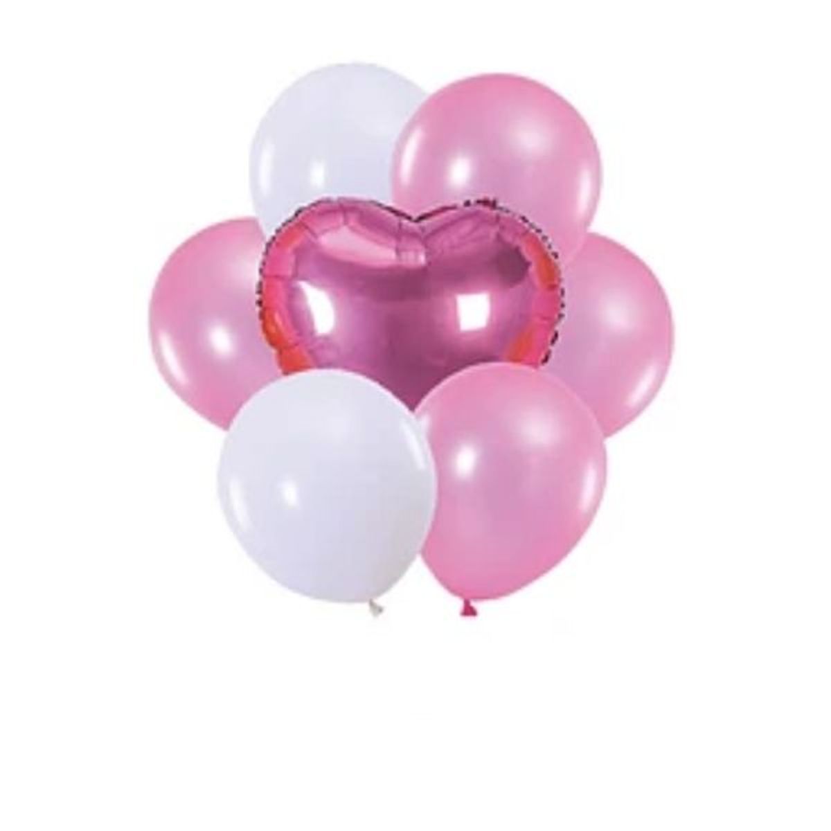 GENERICO - Set de globos rosa 7pcs