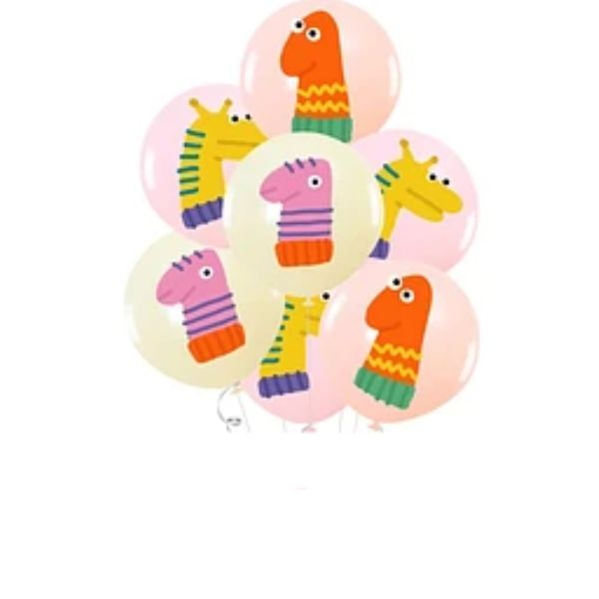 GENERICO - Set de globos estampado dinosaurio 7pcs
