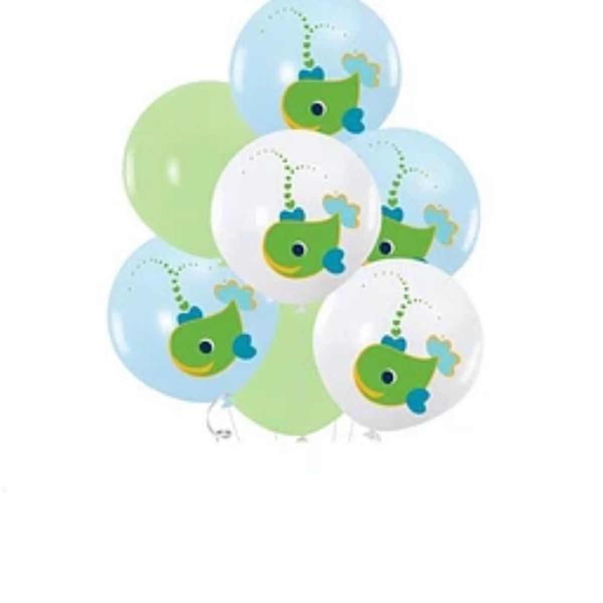 GENERICO - Set de globos estampado ballena 7pcs