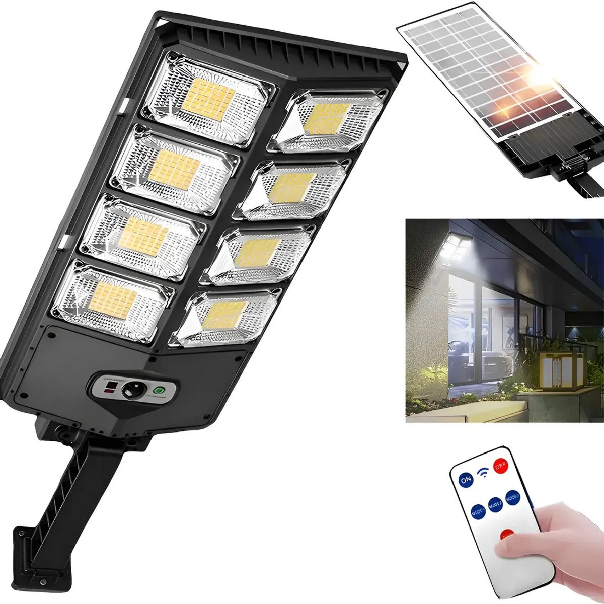 GENERICO - Focos Led Exterior 1200w Con Sensor Movimiento Luz Negro