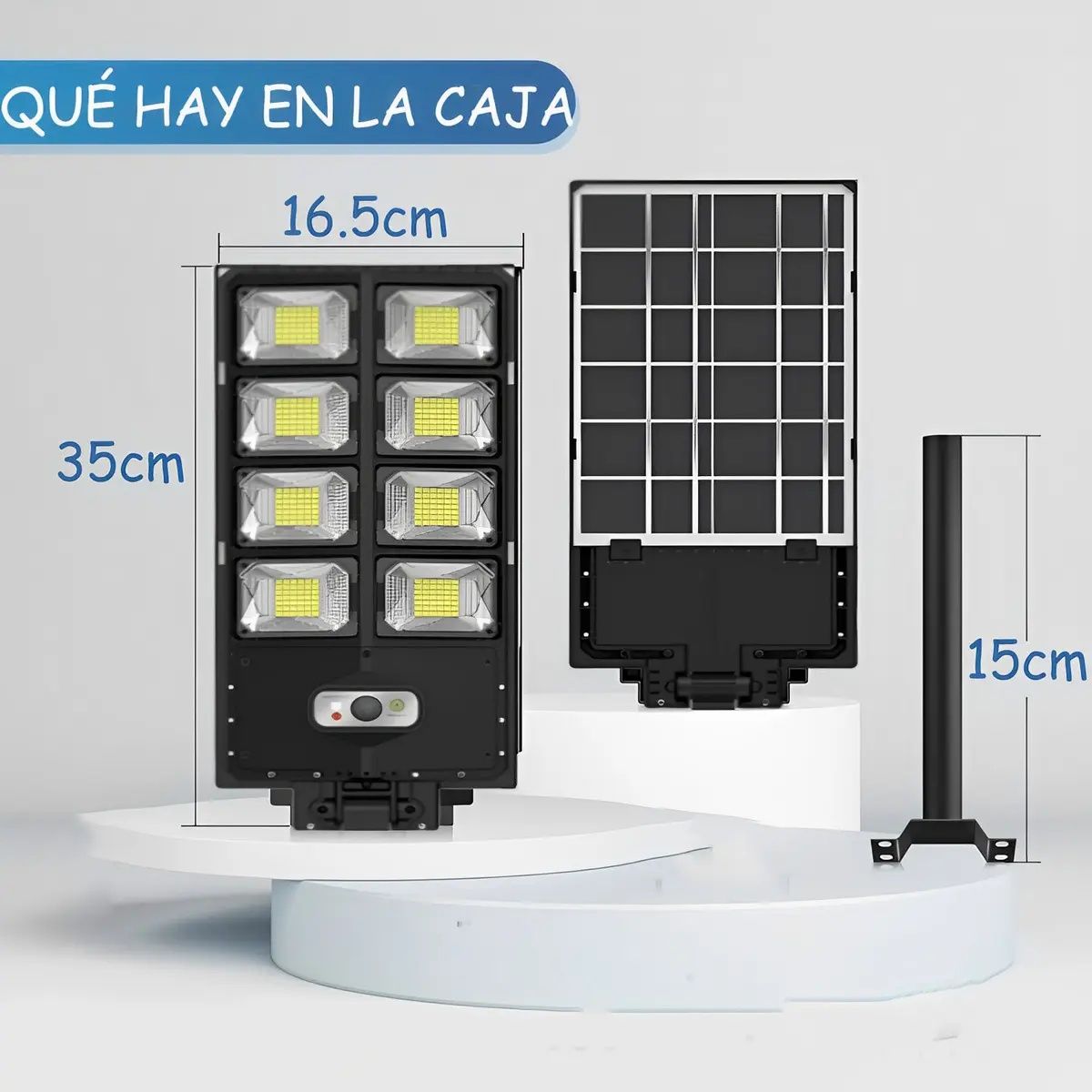 GENERICO - Focos Led Exterior 1200w Con Sensor Movimiento Luz Negro